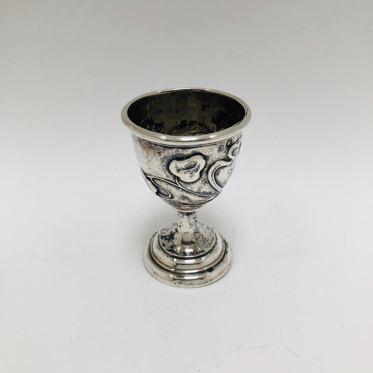 Art Nouveau Egg Cup - Sterling Silver, engraved "Hans"