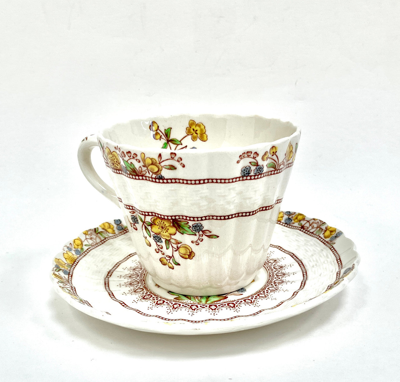 Spode, Copeland, Buttercup, Butter cup, Cup and Saucer, Teacup and Saucer, Tea cup and Saucer, Vintage, Antique