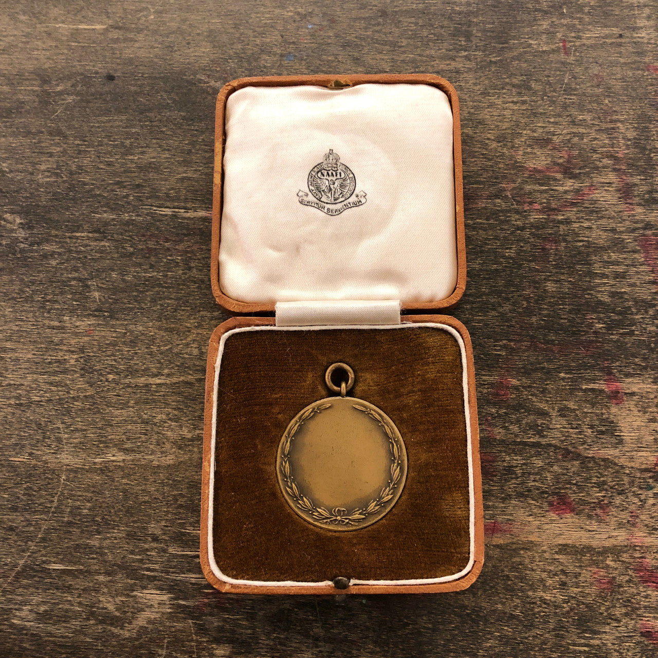 Navy, Army & Airforce Institutes, swimmer medallion, medal, vintage