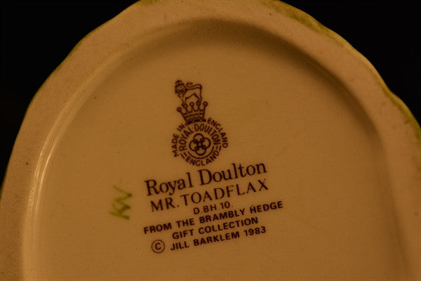 Royal Doulton, Brambley Hedge, Mr. Toadflax, 1983, Vintage, Rude,
