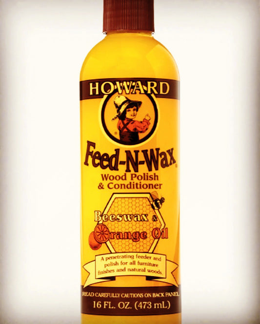 Howard, Feed-n-Wax, Wood Polish & Conditioner, Beeswax & Orange Oil 16 fl oz 473 ml