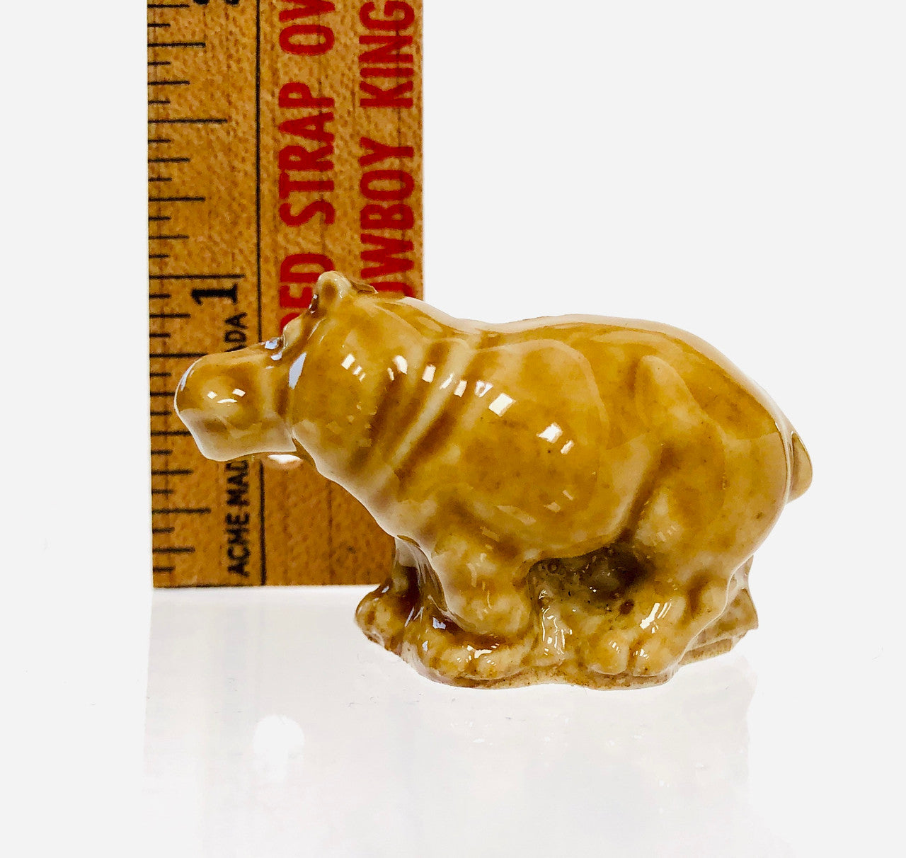 Wade, Whimsy, Red Rose, Figurine, Hippo, Tea, Happy Hippo, House Hippo, Hippopotamus, Vintage,