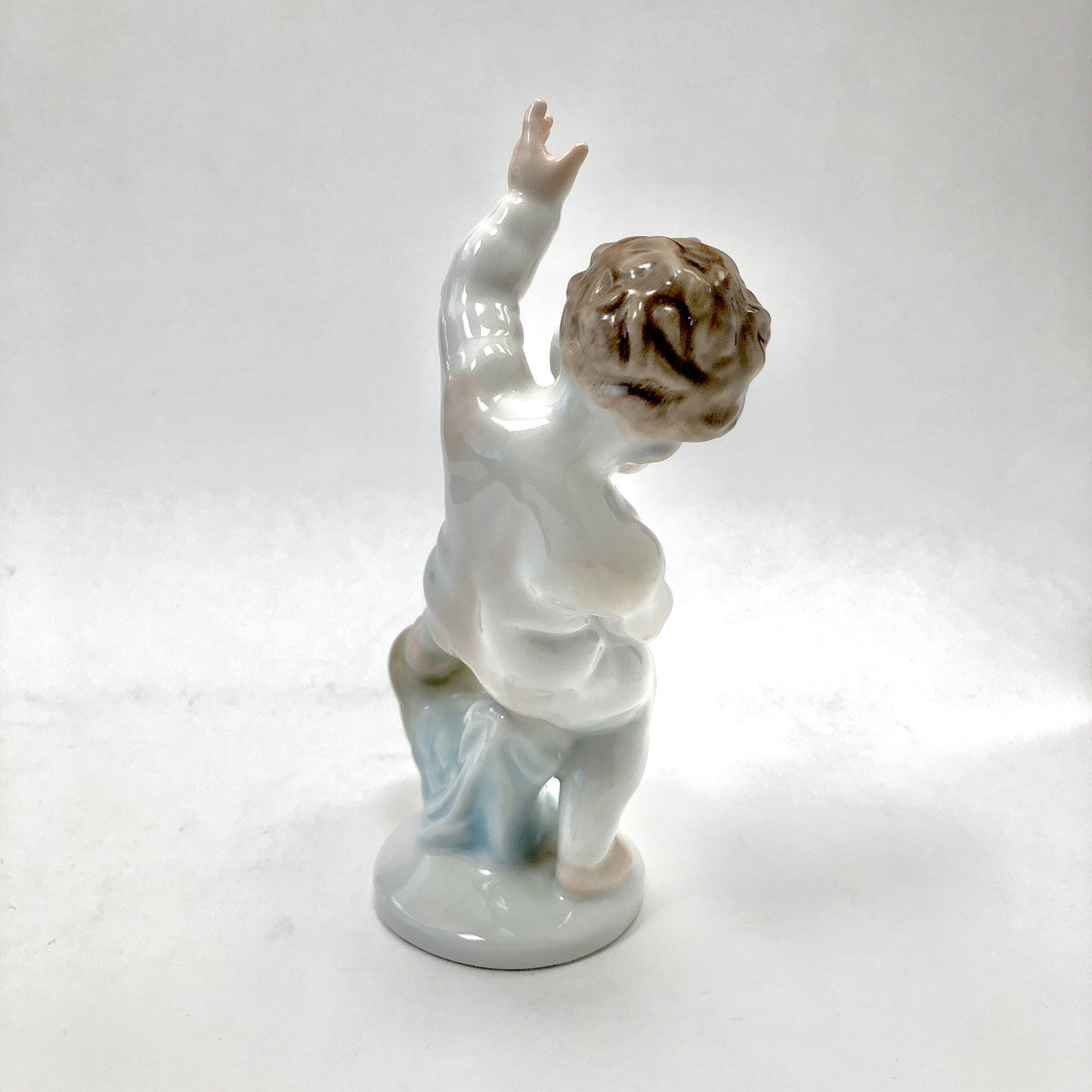 Herend, 5751 18, Figurine, Toddler, Cherub, Putti, Dancing, Hungary, Porcelain, Vintage, Mid-Century,