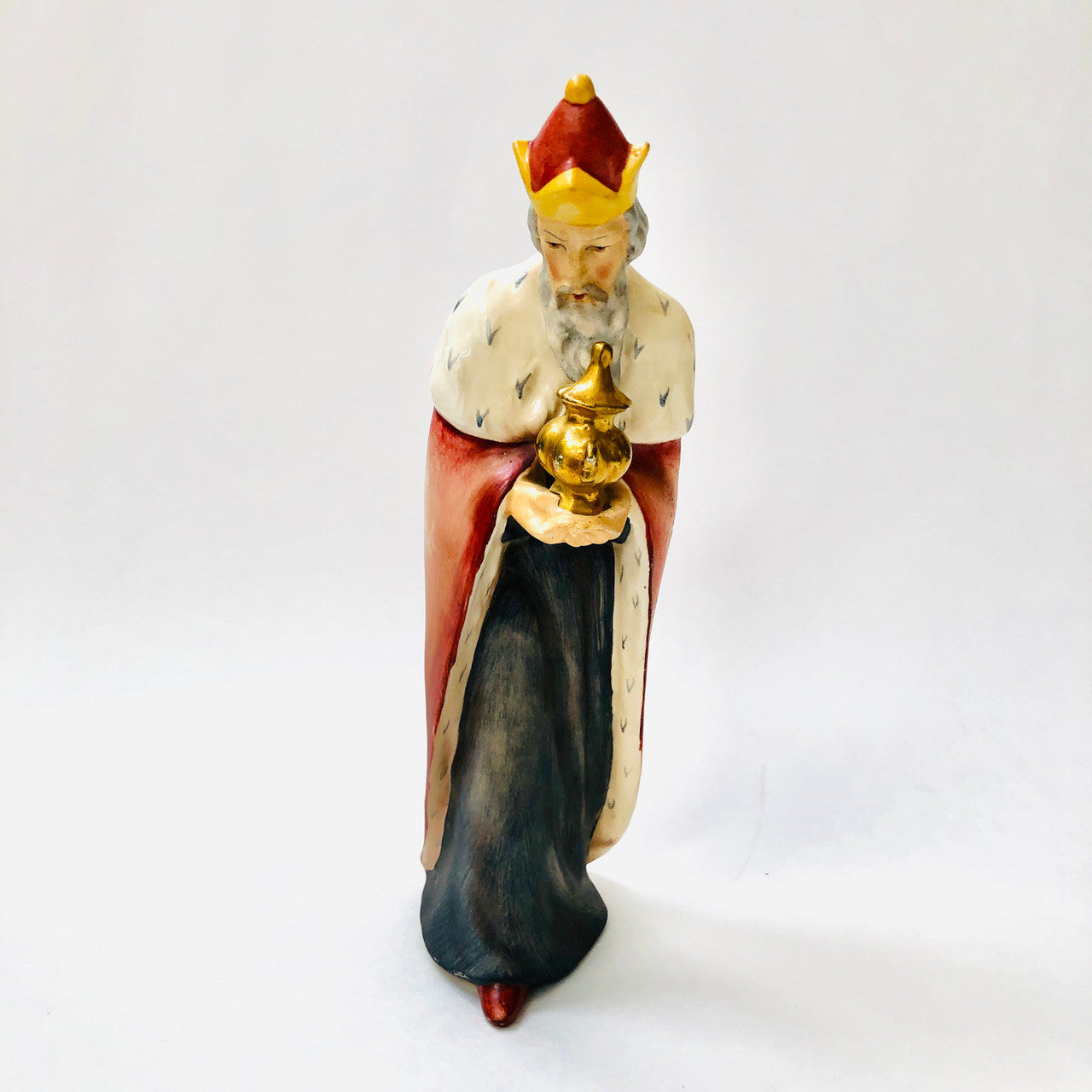Goebel, Figurine, Vintage, Red Cloaked King, Three Kings, Wiseman, Wisemen, Christmas, Xmas, Nativity, Rare, Porcelain, Ceramic, TMK1, FULL BEE, Red Cloak