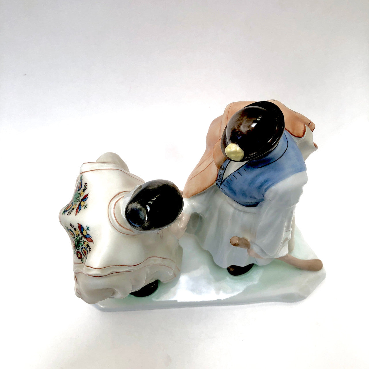 Herend, 5506, Figurine, Two Men, Gentlemen, Farewell, Handshake, Father and Son, Hungary, Porcelain, Vintage, Mid-Century,