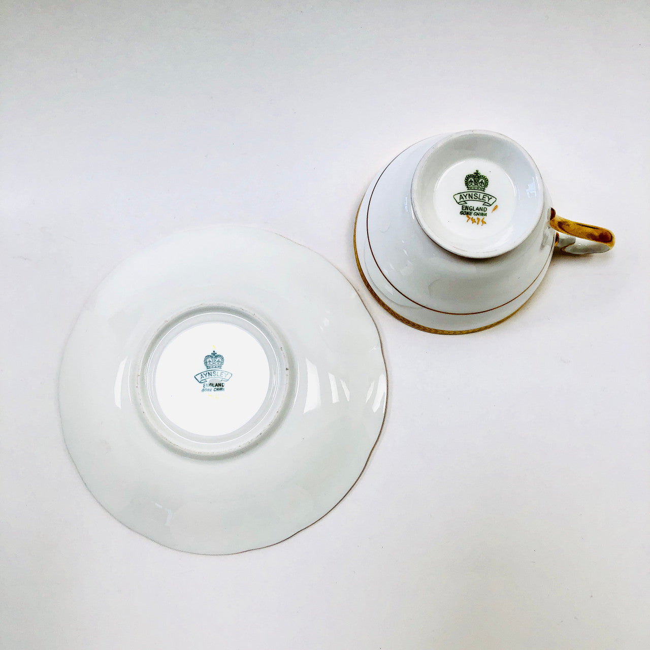 Aynsley, Elizabeth, Gold Encrusted, Laurel, Cup, Saucer, Teacup, Cup and Saucer, Fine Bone China, Vintage, Steampunk