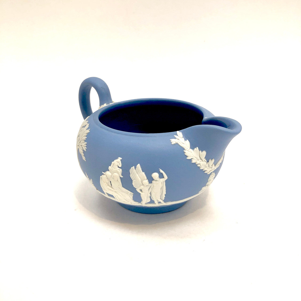 Wedgwood, Jasperware, Light Blue, Creamer, Cream Pot, Bisque, Vintage, Steampunk