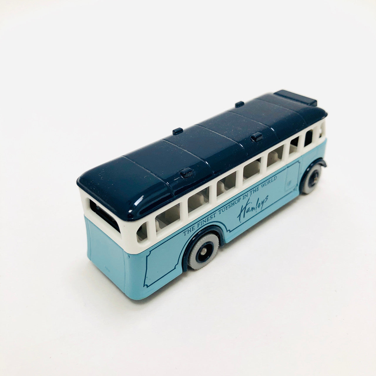 Lledo, Models of Days Gone, 1:60 scale, #17, Sky Blue, Bus, Coach, promotional for "Hamley's The Finest Toyshop in the World," die cast, model, vehicle