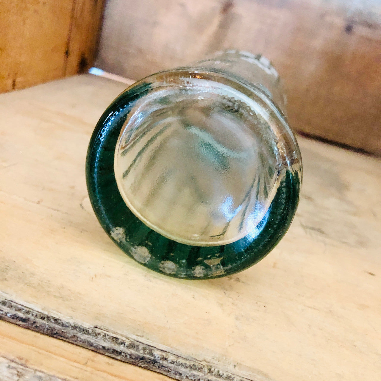 Vintage, Glass, bottle, Crush, 10 FL OZ, Green, White, Label, Bilingual English-French