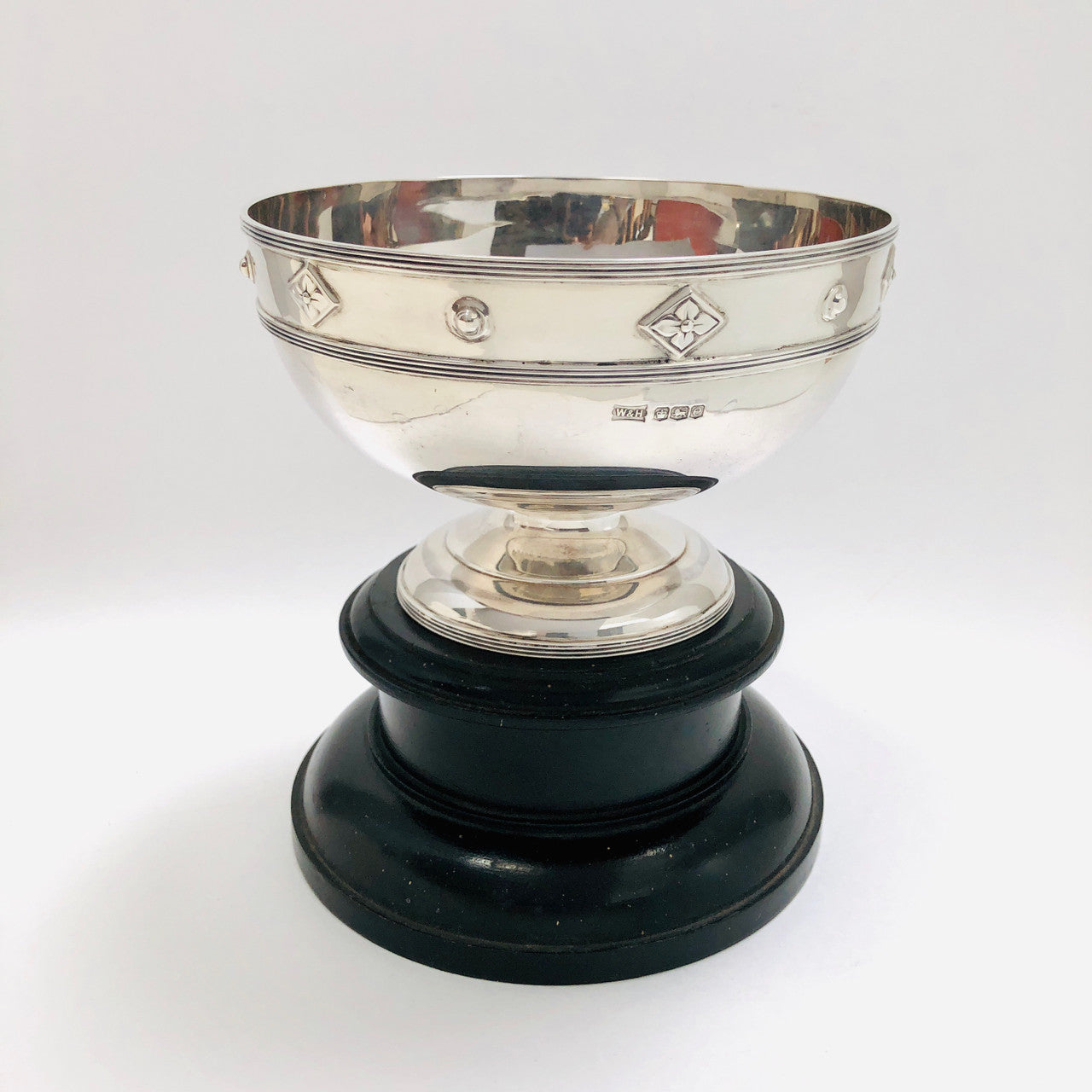 Vintage, Antique, Sterling, Silver, Bowl, Cup. Trophy, with Pedestal, 1922, Walker and Hall