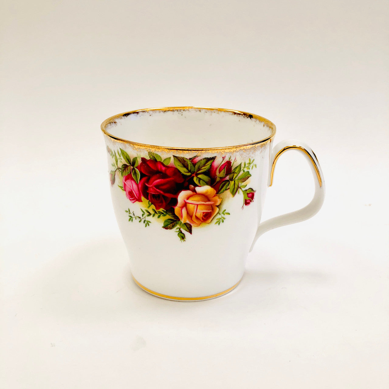 Royal Albert, Old Country Roses, Lyric, Mug, Coffee, Tea, Hot Chocolate, Vintage, Red, Roses, England,  Steampunk