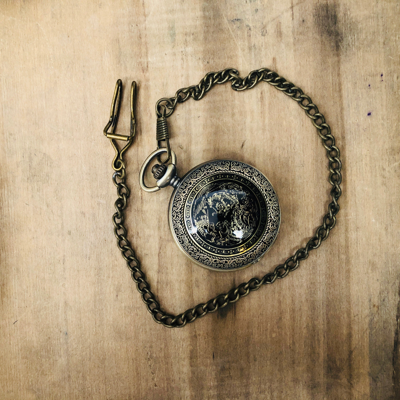 Vintage Style, Wind Up, Manual, and Battery Run, Pocket Watch, with Chain, Steampunk