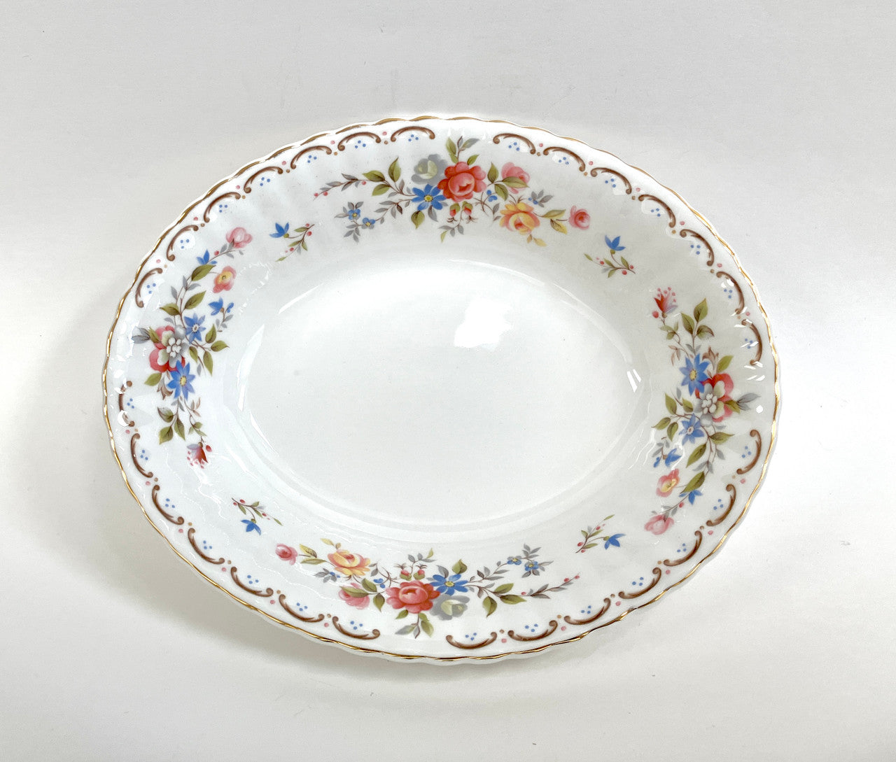 Royal Albert, Jubilee Rose, Oval, Vegetable, Bowl, Fine Bone China, Vintage, Floral