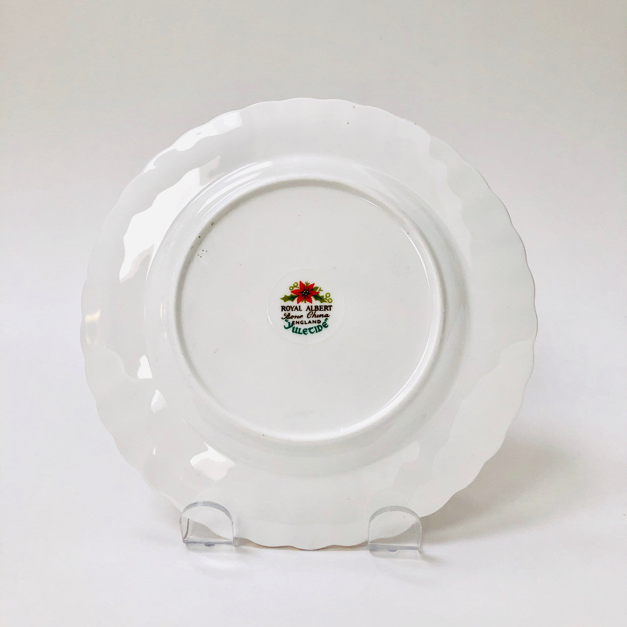 Royal Albert, England, Christmas, Poinsettia, Yuletide, Xmas, Plate, Bread and Butter, Dessert, Fine, Bone, China, Ceramic, Vintage, Steampunk