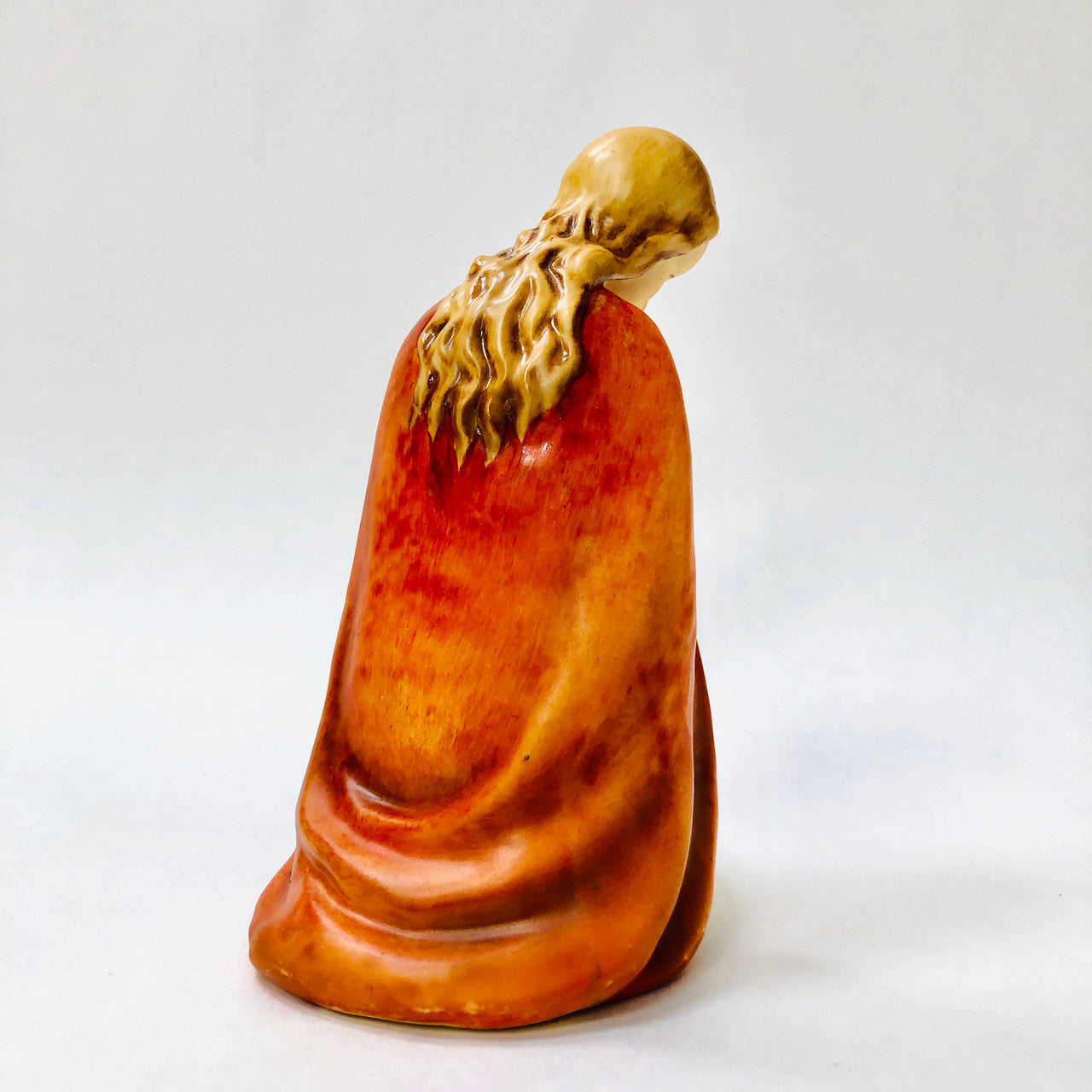 Goebel, Figurine, Vintage, Mary, Nativity, Rare, Porcelain, Ceramic, TMK1, FULL BEE, Red Cloak