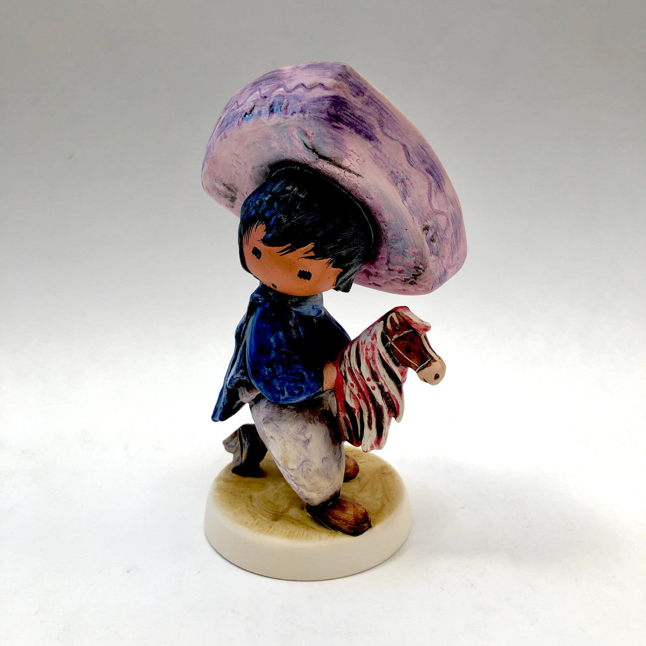 Goebel, Figurine, Vintage, My First Horse, 10 312, Del Grazia, Rare, Porcelain, Ceramic, Mexican Boy,