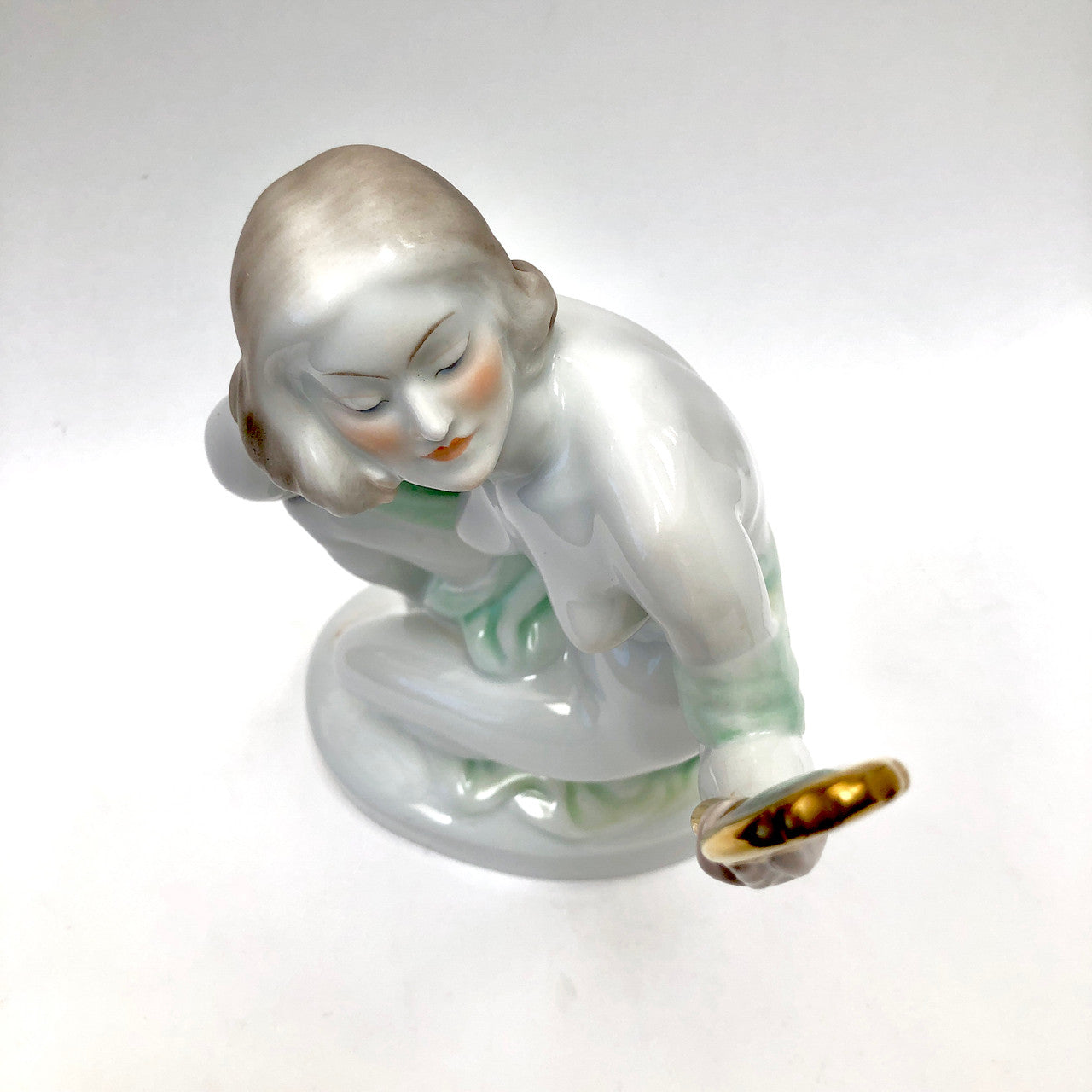 Herend, 5724, Figurine, Female, Nude, with Hand Mirror, Hungary, Porcelain, Vintage, Mid-Century,