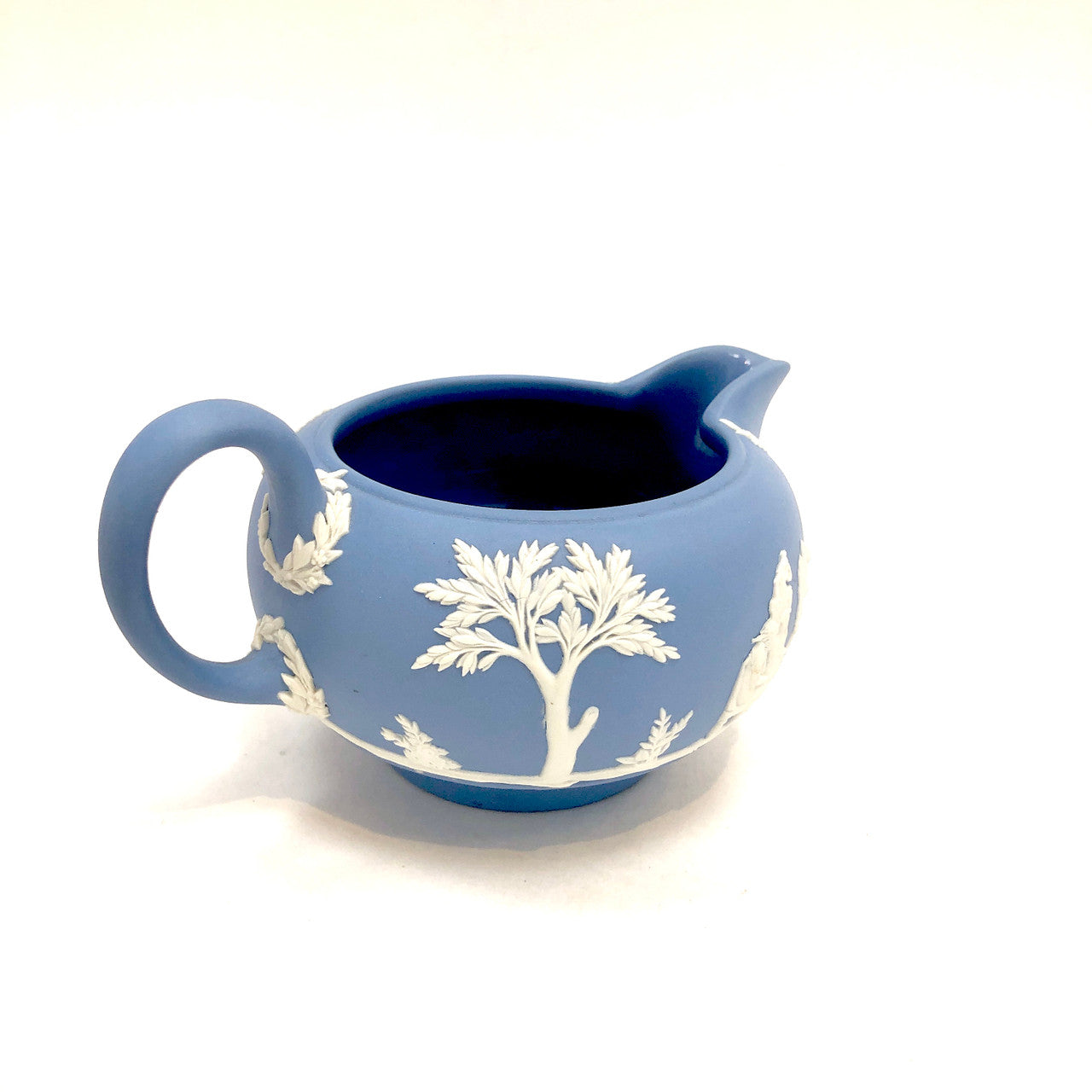 Wedgwood, Jasperware, Light Blue, Creamer, Cream Pot, Bisque, Vintage, Steampunk