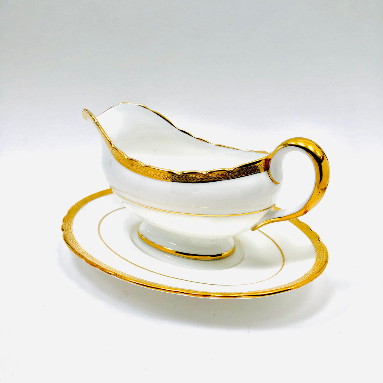 Aynsley, Elizabeth, Gold Encrusted, Laurel, Gravy, Boat, Liner, Fine Bone China, Vintage, Steampunk