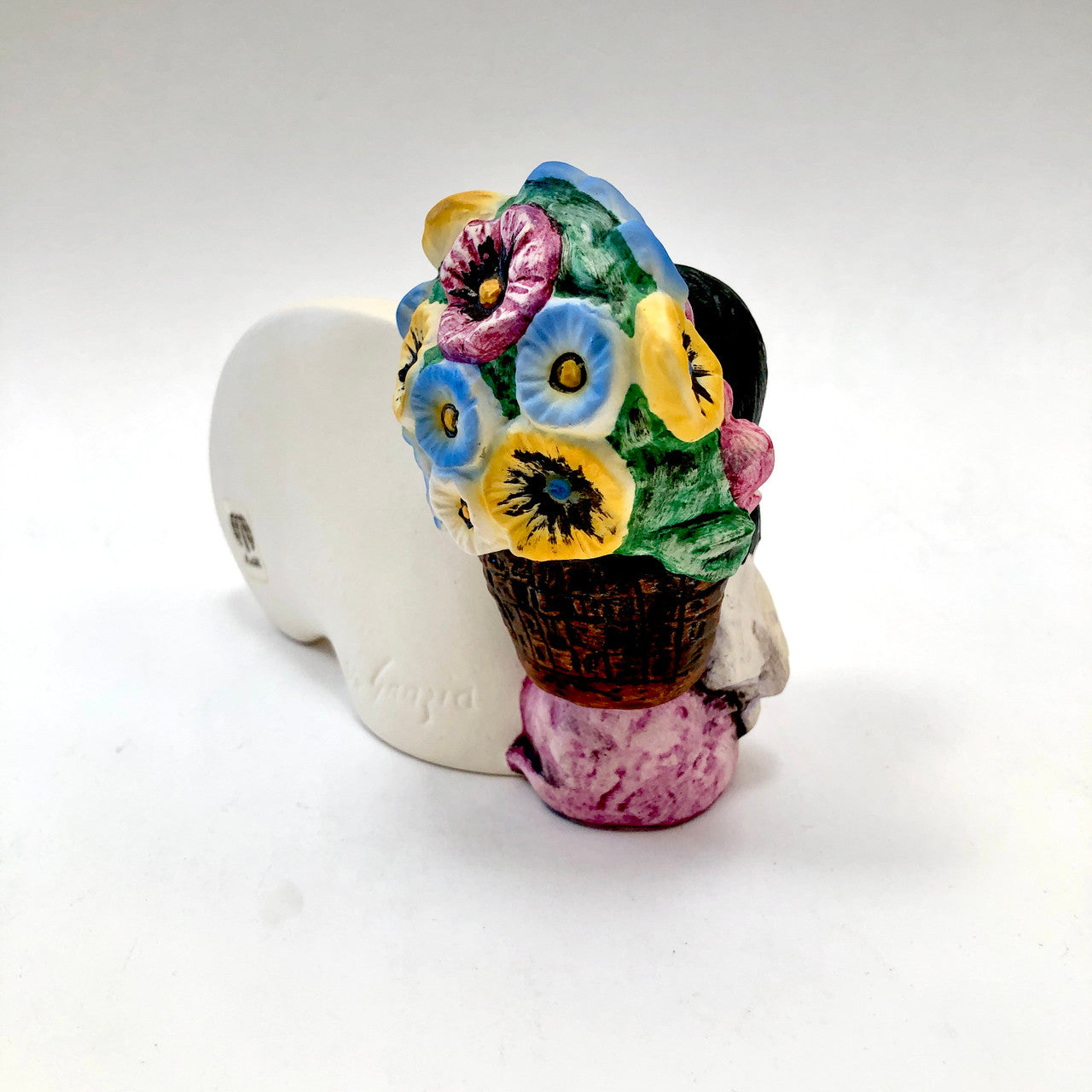 Goebel, Figurine, Vintage, Display, Plaque, Del Grazia, 59 025, Rare, Porcelain, Ceramic, Mexican Girl, Flowers