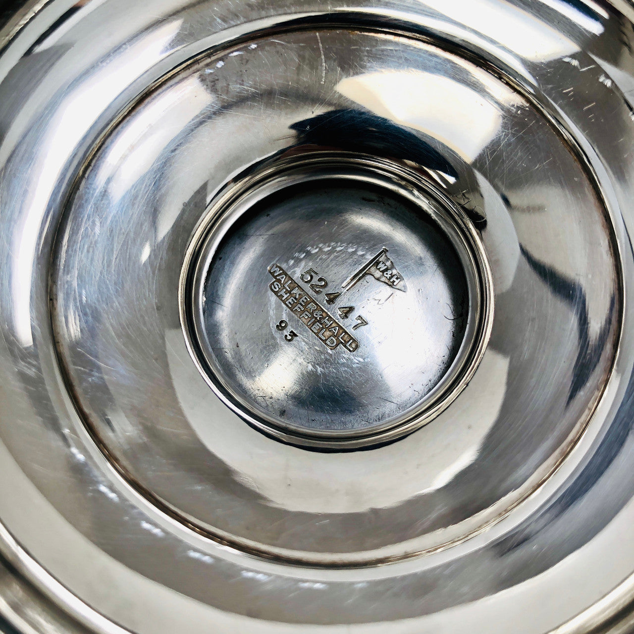 Vintage, Antique, Sterling, Silver, Bowl, Cup. Trophy, with Pedestal, 1922, Walker and Hall