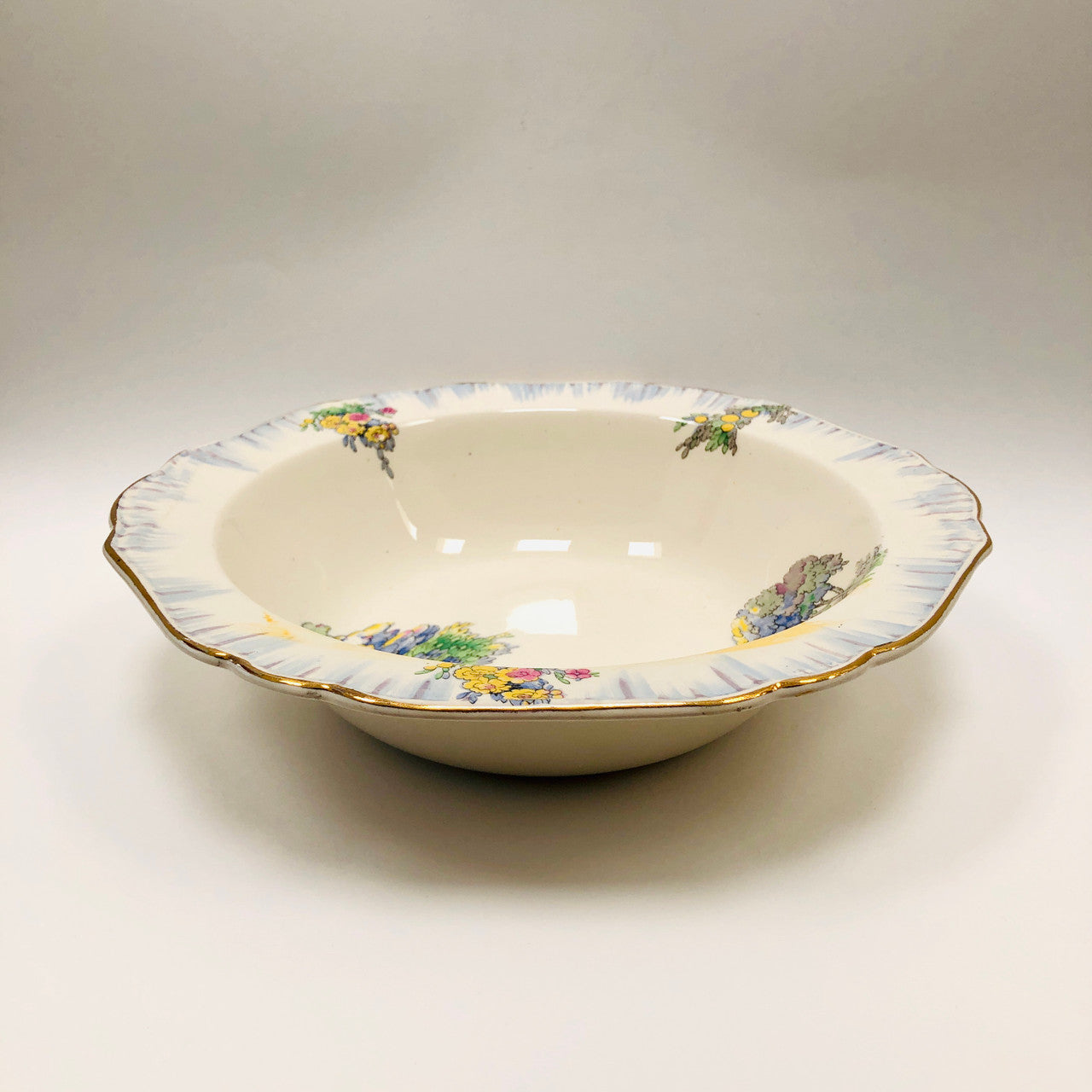 H & K Tunstall, Hollinshead & Kirkham, Vintage, Ceramic, Bowl, Hawaiian, Rimmed,