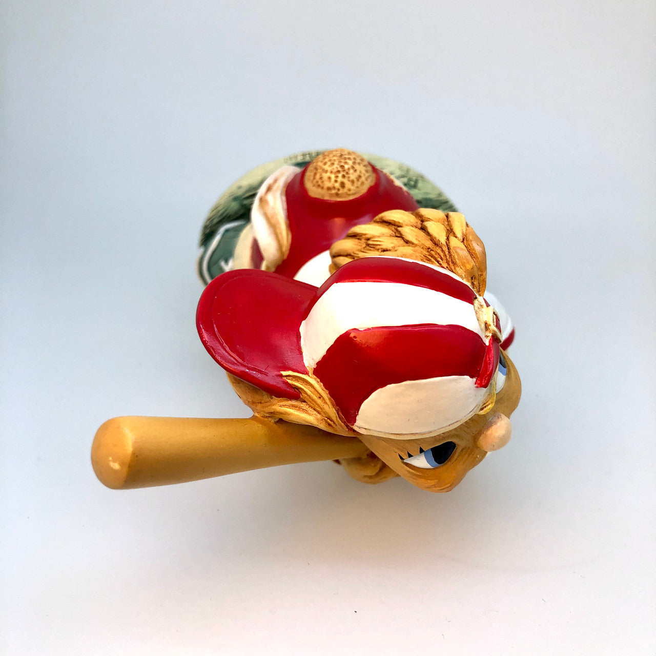 Pendelfin, Strike, Baseball, Batter, Baseball Bat, Red and White, Rabbit, Stonecraft, Bunny, Tony Green, Figurine, Vintage, Burnley, England