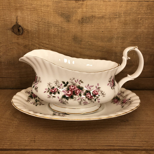 Royal Albert, Lavender Rose, Vintage Gravy Boat and Liner