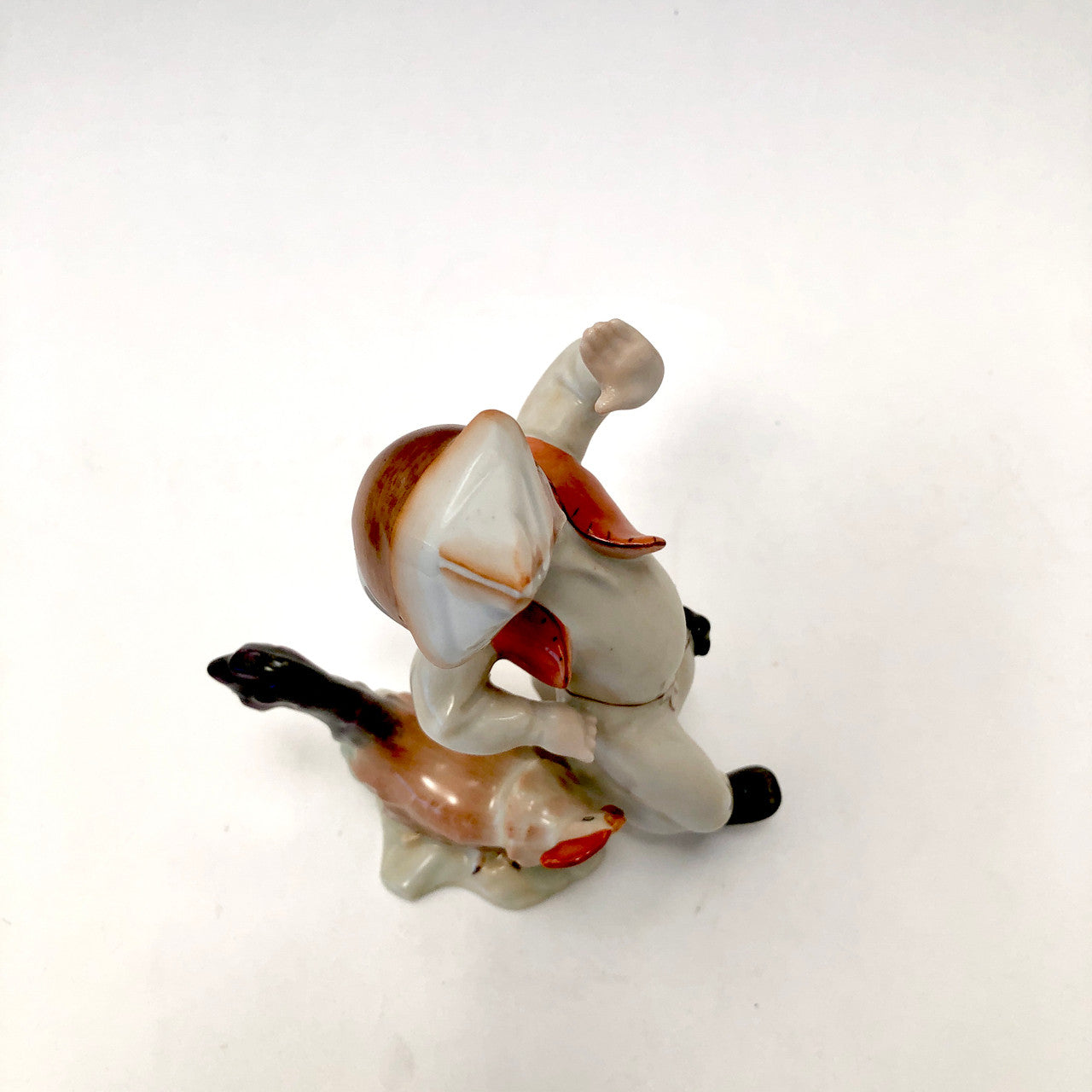 Herend, 5842, Figurine, Child, Boy, with Chicken, Hungary, Porcelain, Vintage, Mid-Century,