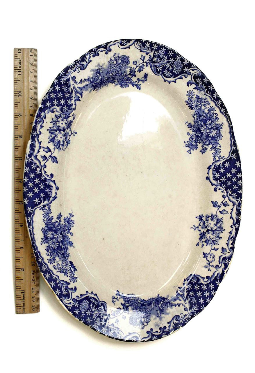 Brittania Style, Blue Bell, Glasgow, Antique, Oval Platter