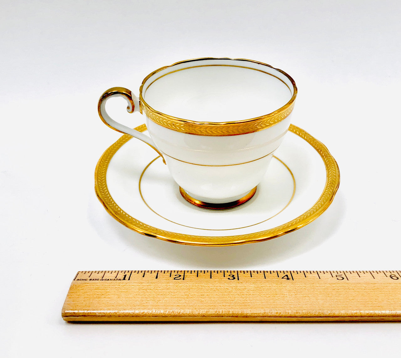 Aynsley, Elizabeth, Gold Encrusted, Laurel, Cup, Saucer, Teacup, Cup and Saucer, Fine Bone China, Vintage, Steampunk