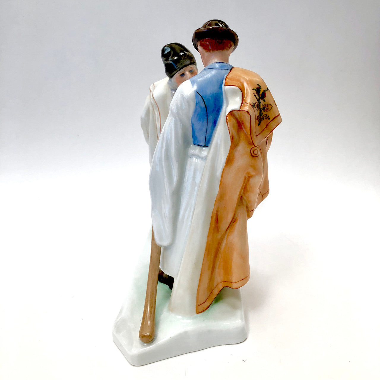 Herend, 5506, Figurine, Two Men, Gentlemen, Farewell, Handshake, Father and Son, Hungary, Porcelain, Vintage, Mid-Century,