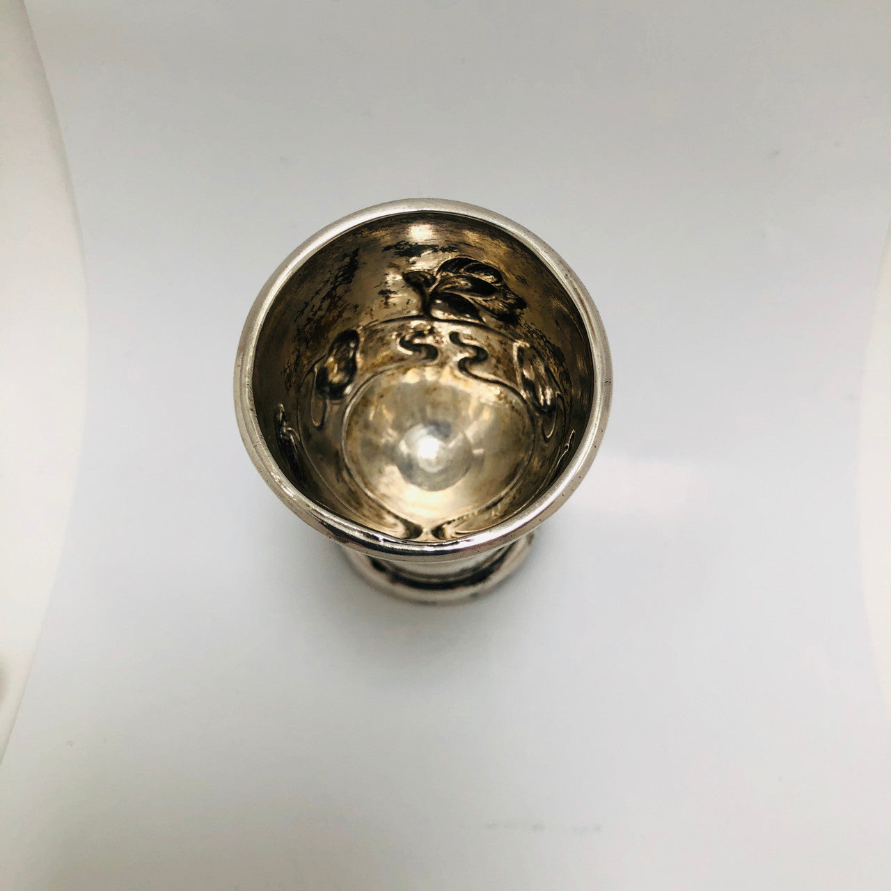 Art Nouveau Egg Cup - Sterling Silver, engraved "Hans"