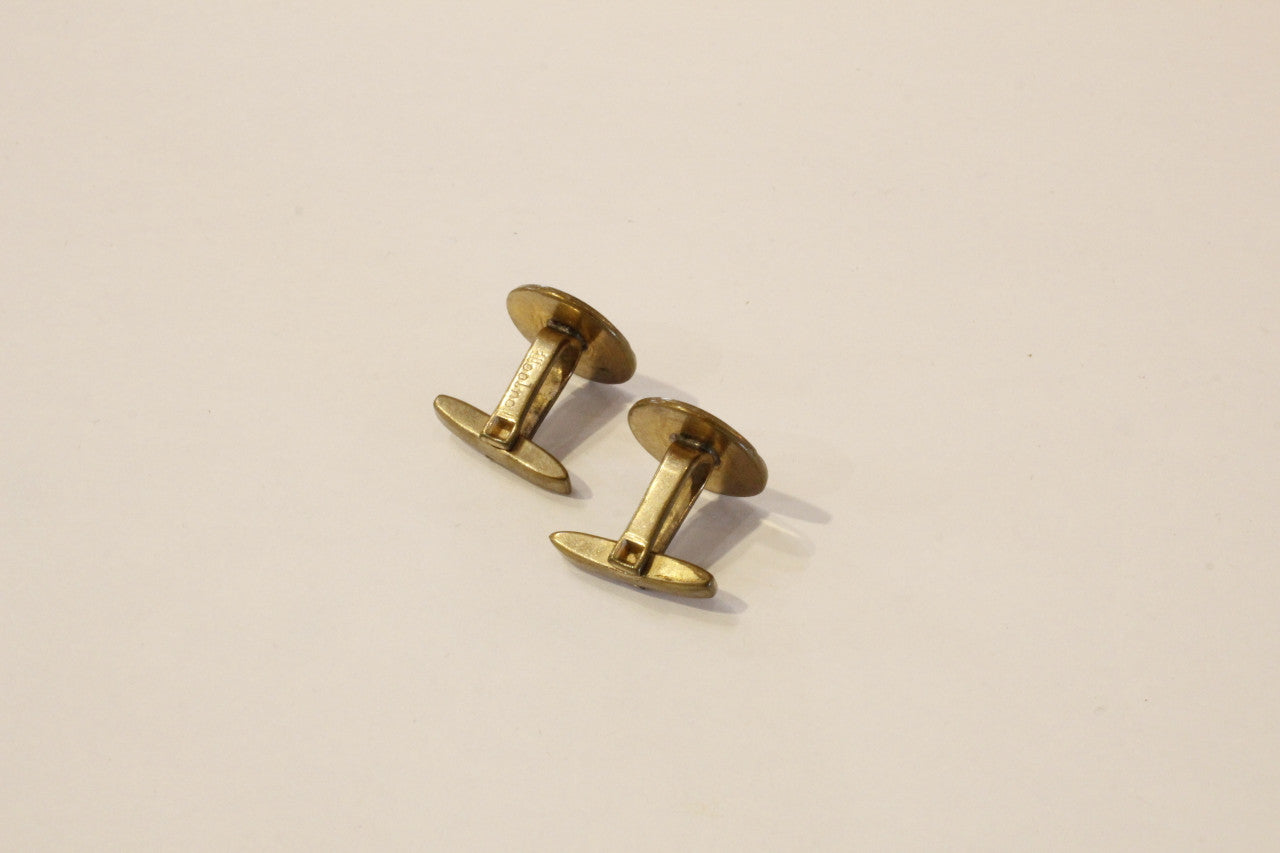 Woolno vintage gold tone round cufflinks