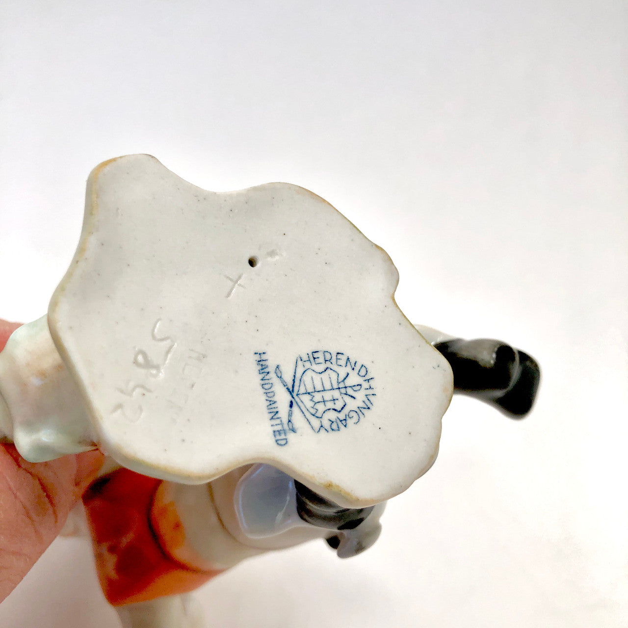 Herend, 5842, Figurine, Child, Boy, with Chicken, Hungary, Porcelain, Vintage, Mid-Century,