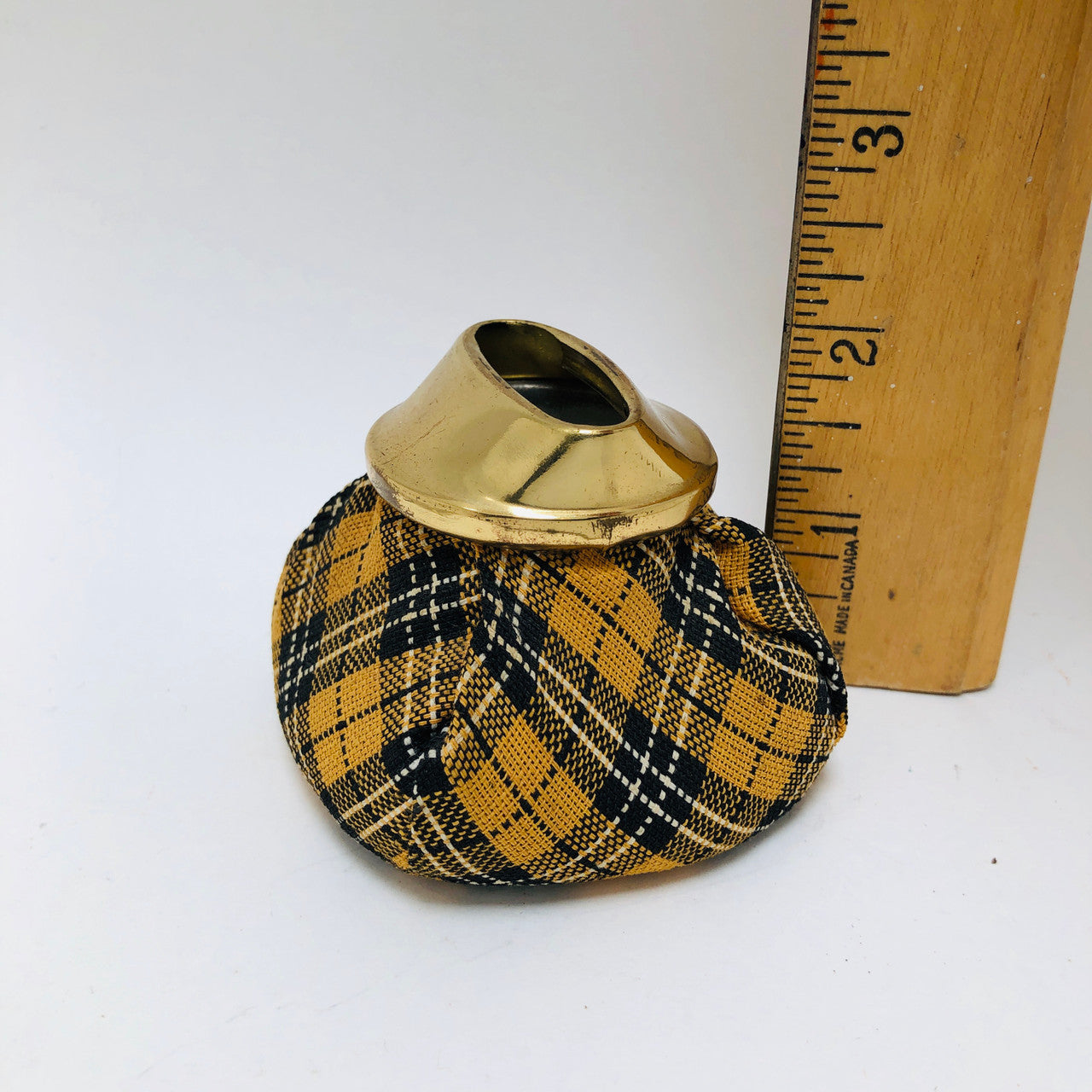 Ash Tray, Beanbag, Vintage, Plaid cloth, Retro, 1950s