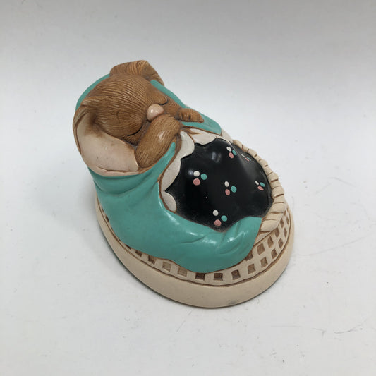 Pendelfin rabbit, Poppet Green and Black