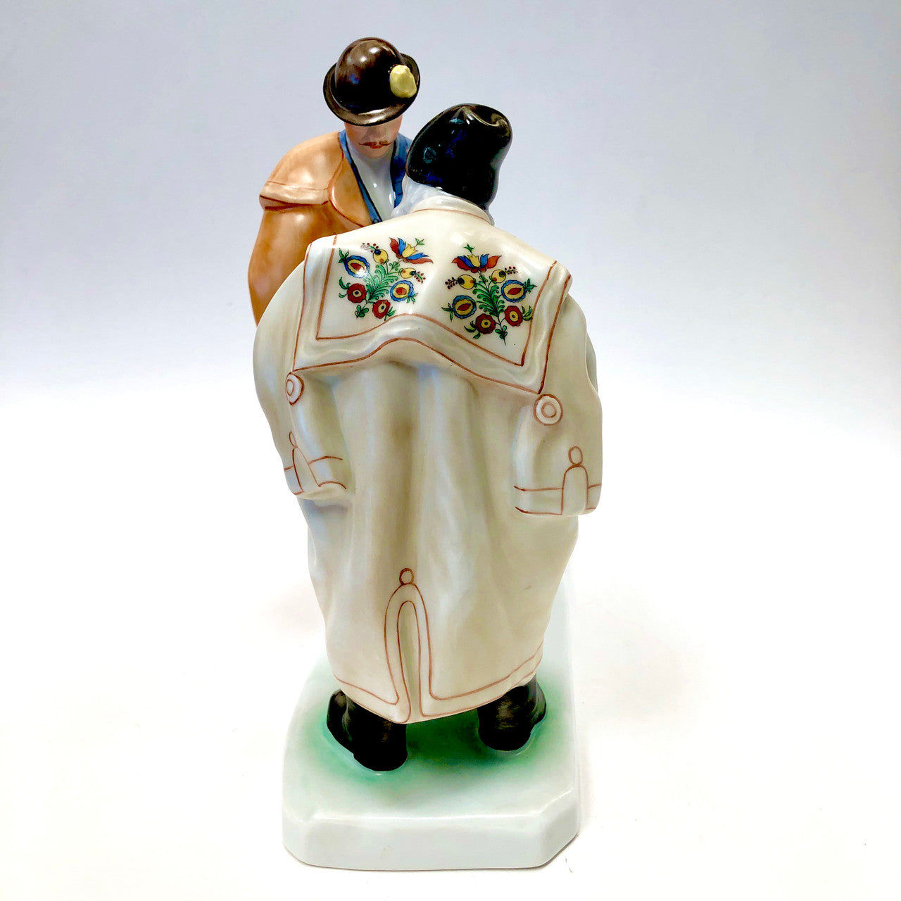 Herend, 5506, Figurine, Two Men, Gentlemen, Farewell, Handshake, Father and Son, Hungary, Porcelain, Vintage, Mid-Century,