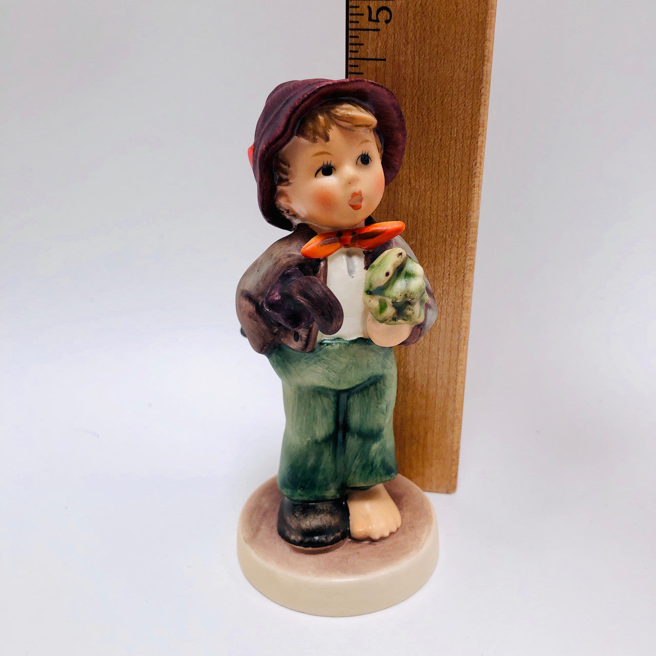 Lost Stocking, Hummel, Goebel, Figurine, Ceramic, Boy, Germany, Hat, Umbrella, Missing Shoe, Missing stocking