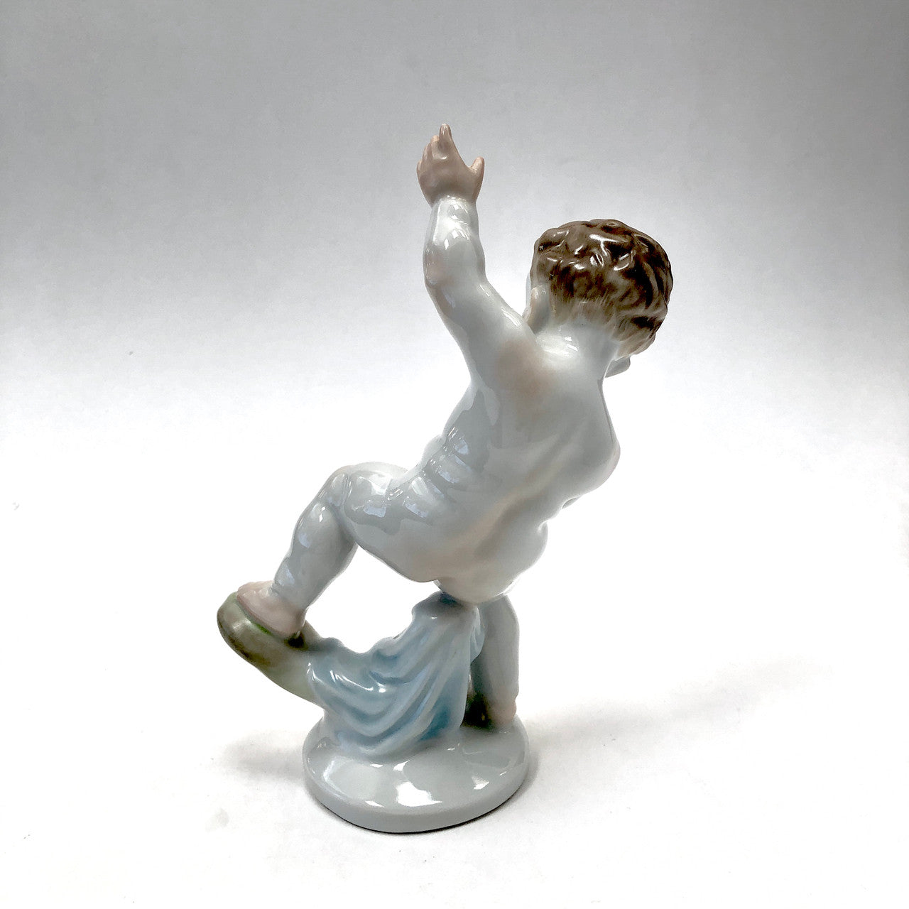 Herend, 5751 18, Figurine, Toddler, Cherub, Putti, Dancing, Hungary, Porcelain, Vintage, Mid-Century,