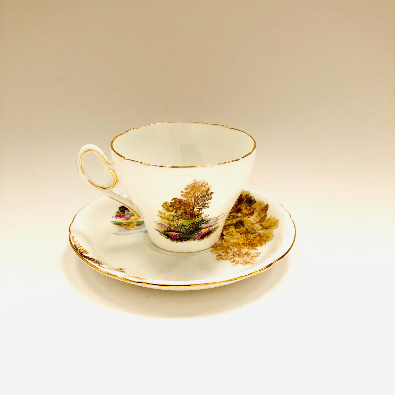Shelley, Heather, Tea Cup, Teacup, Cup and Saucer, Saucer, Vintage, 1930's, 1940's