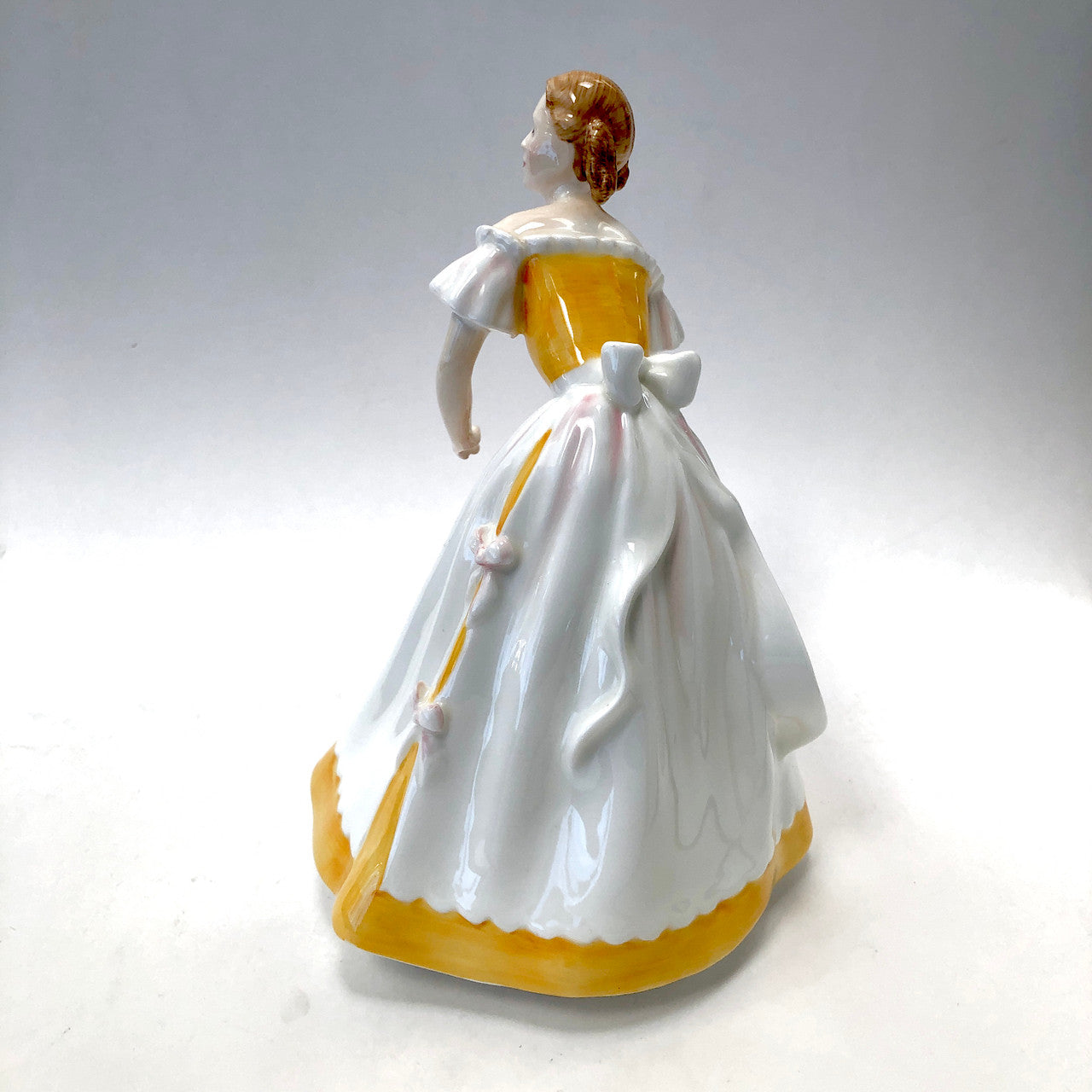 Royal Doulton, Happy Birthday, HN3095, HN 3095, Figurine, Vintage, England, Pauline Parsons, Lady, Yellow, Handpainted, Hand Painted