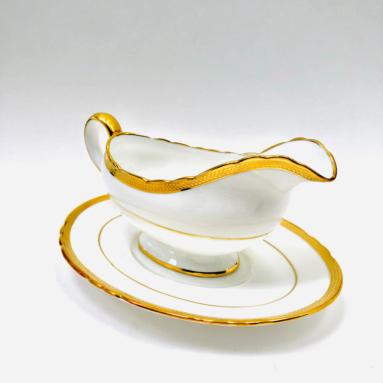 Aynsley, Elizabeth, Gold Encrusted, Laurel, Gravy, Boat, Liner, Fine Bone China, Vintage, Steampunk