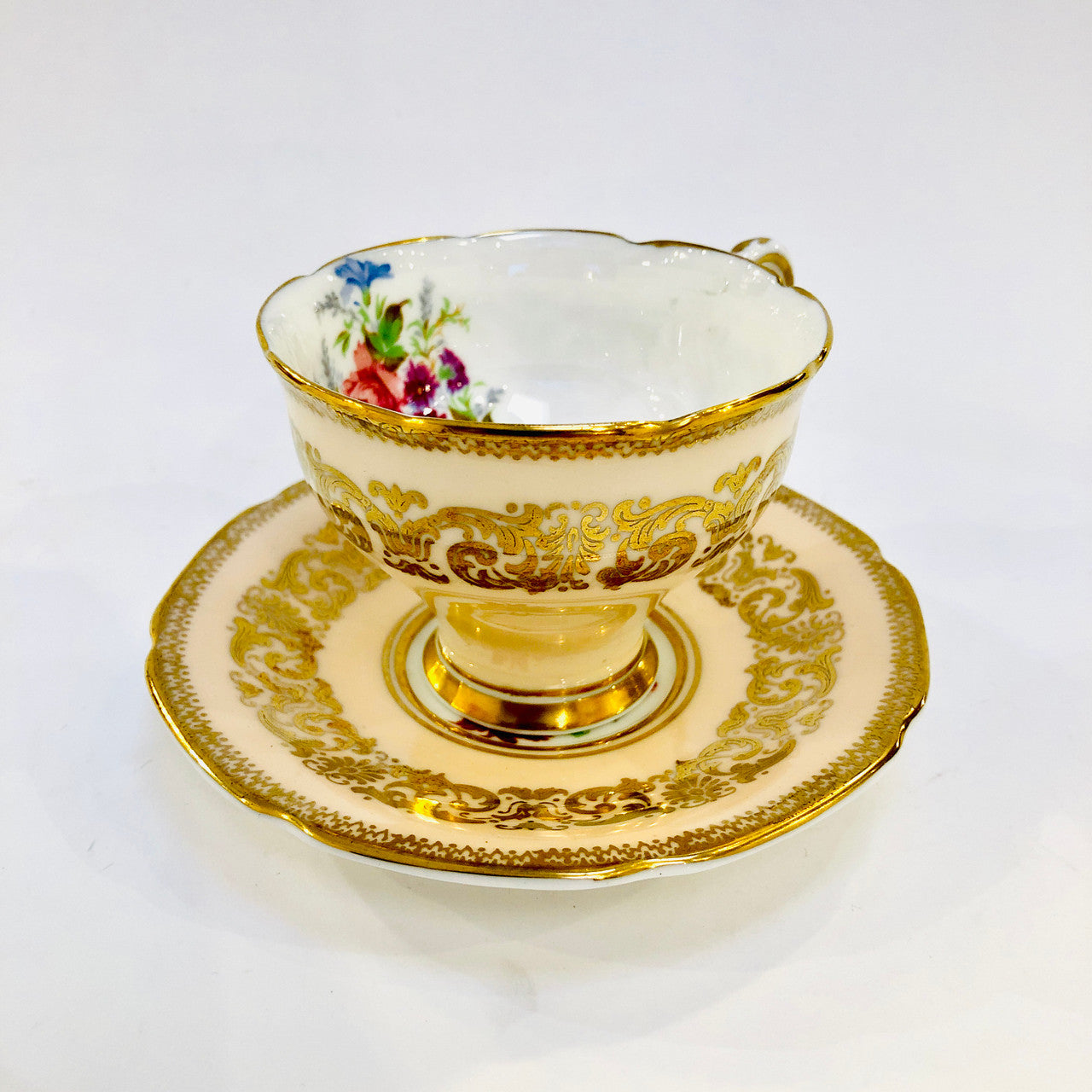 Paragon, Peach, Demitasse, Cup, Saucer, Cup and Saucer, Vintage, Fine Bone China, England, Double Warrant,