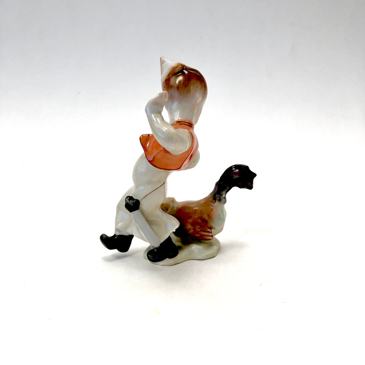 Herend, 5842, Figurine, Child, Boy, with Chicken, Hungary, Porcelain, Vintage, Mid-Century,