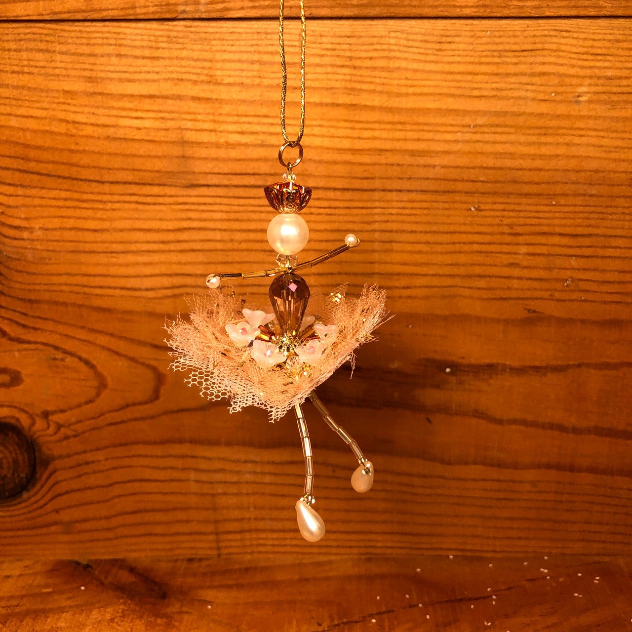 Vintage Style, Christmas, Hand Made, Beaded, Sugar plum Fairy, Faerie, Ballet, Dancer, Tutu, Swarovski Crystals, , Ornament, Xmas, Vintage Treasures, Tree, Retro, Hand made in Canada