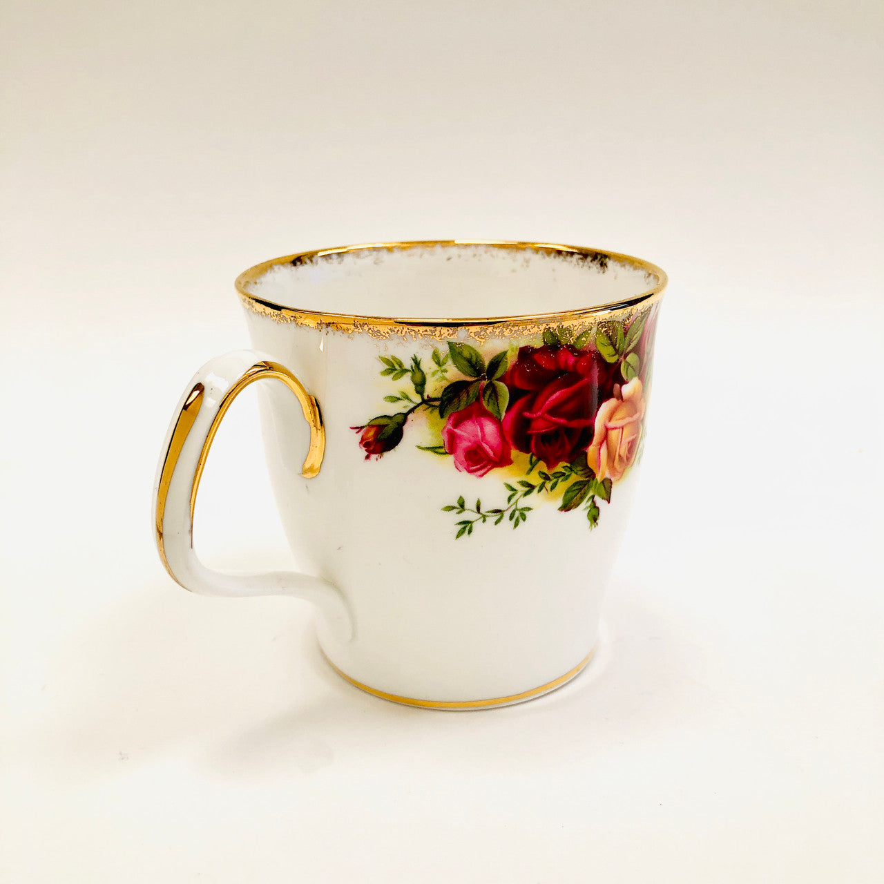 Royal Albert, Old Country Roses, Lyric, Mug, Coffee, Tea, Hot Chocolate, Vintage, Red, Roses, England,  Steampunk