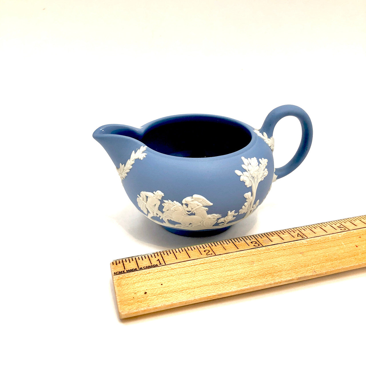 Wedgwood, Jasperware, Light Blue, Creamer, Cream Pot, Bisque, Vintage, Steampunk