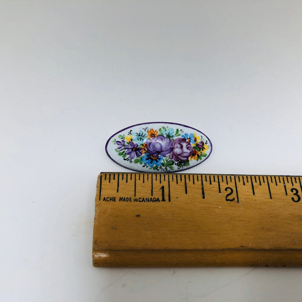 Hand painted Brooch, small - Russia, Rostov