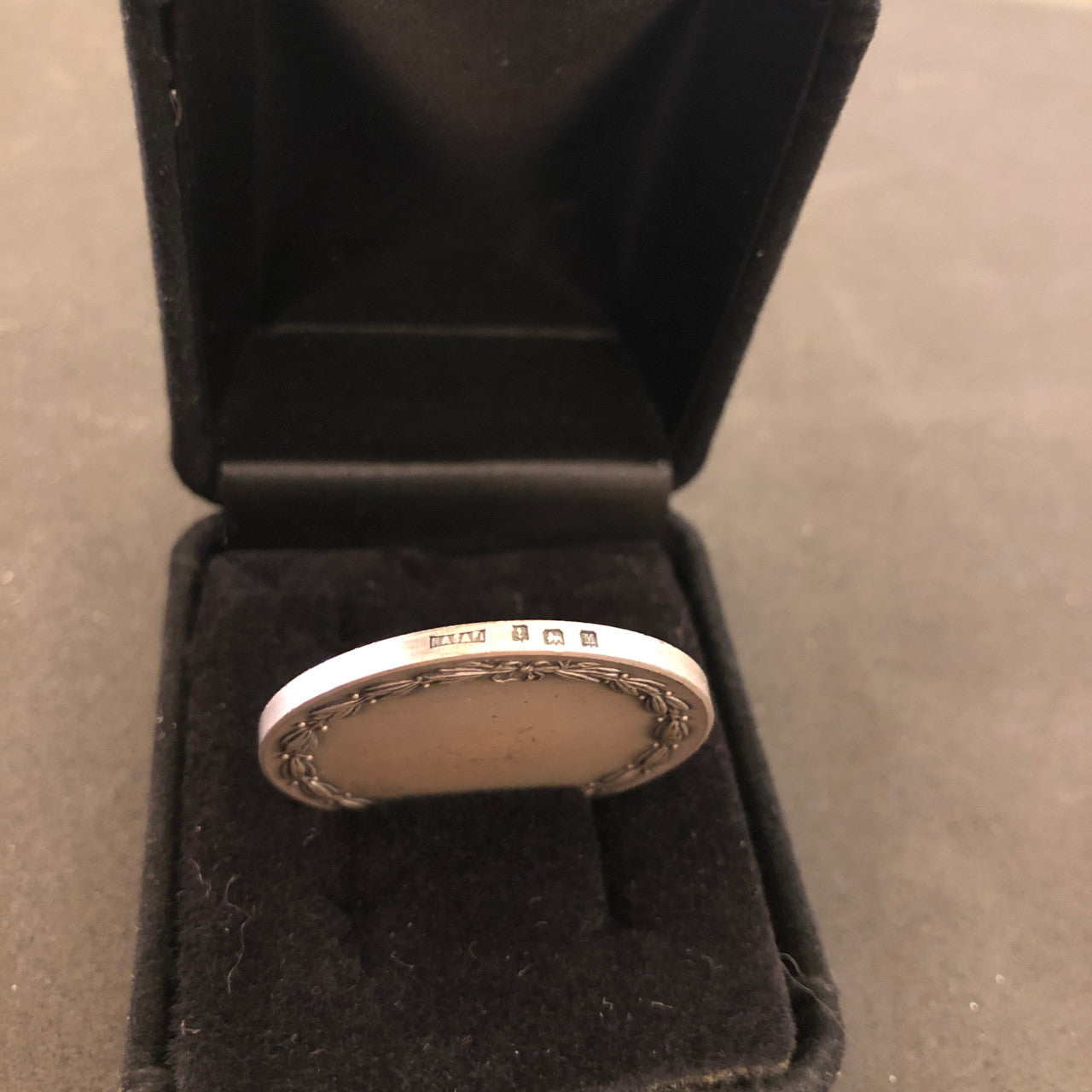 Navy, Army & Airforce Institutes vintage sterling silver swimmer medallion, case